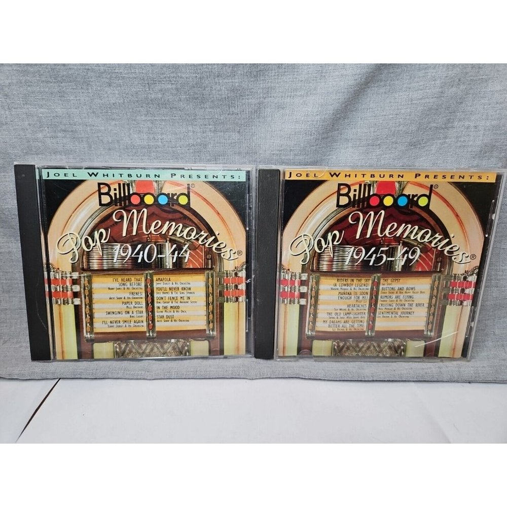 Lot of 2 Billboard Pop Memories CDs: 1940-1944, 1945-1949
